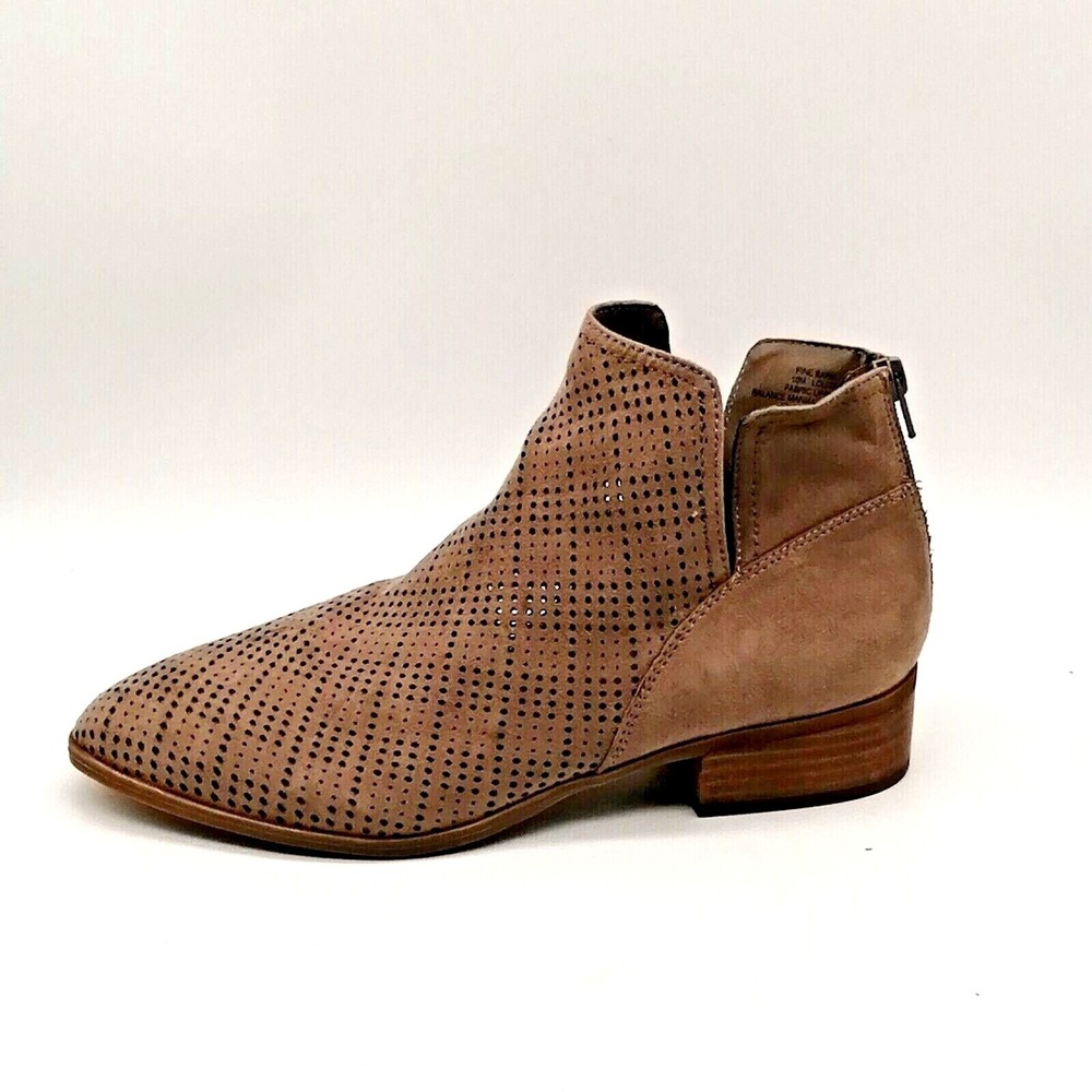 BKE Shoes Womens Lolita Brown‎ 9.5 Ankle Boots Perforated Back Zip Pointed Toe